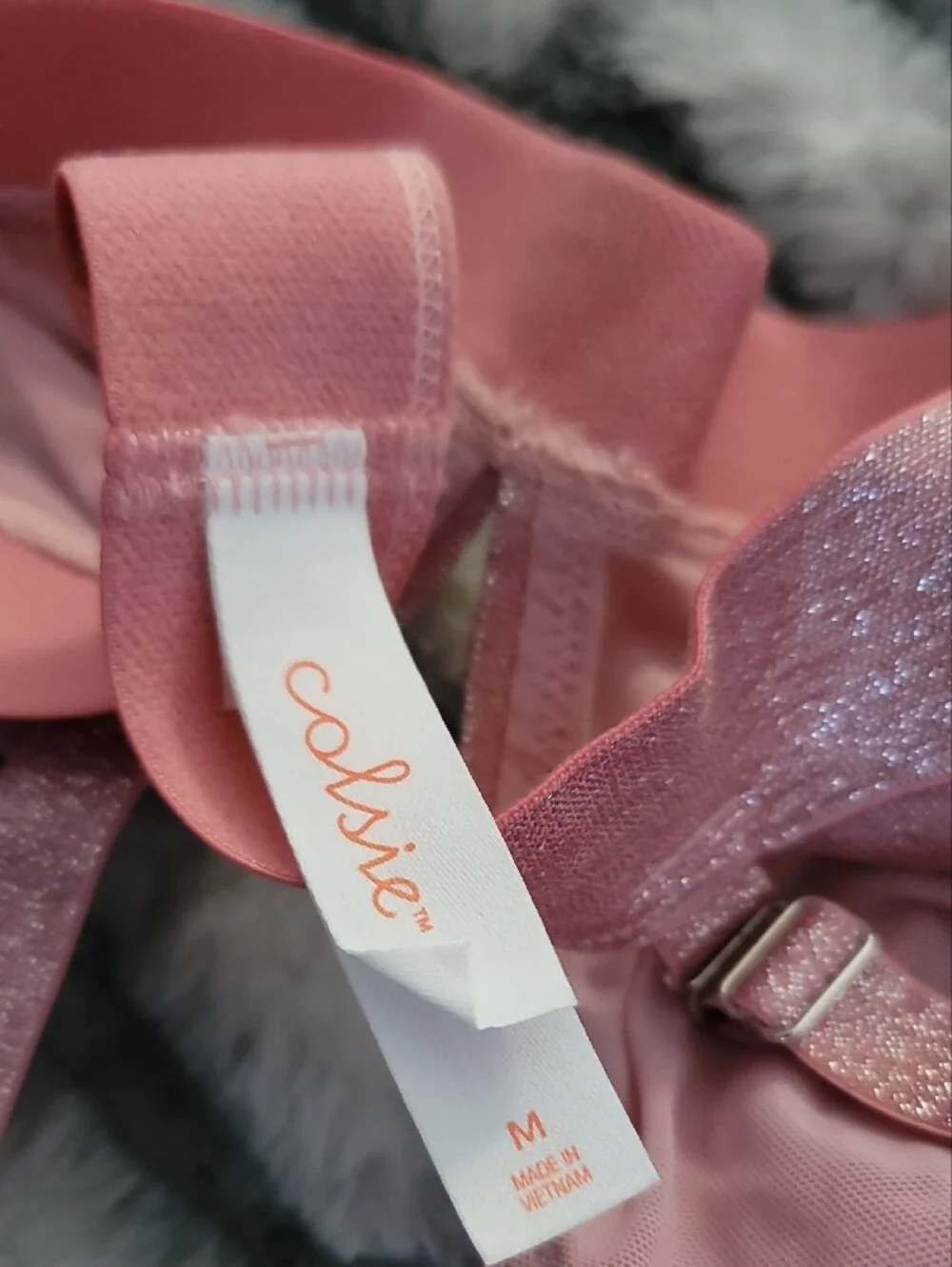 Colsie Pink Shimmer Bralette